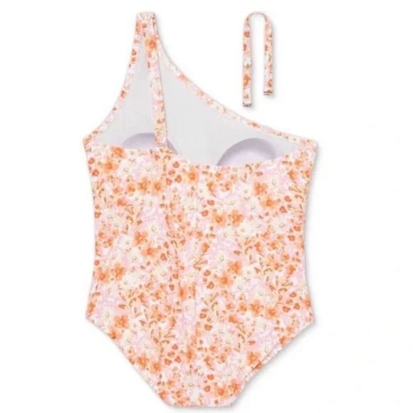 Kona Sol Floral Women's One Shoulder High Coverage One Piece Swimsuit 22W - Picture 4 of 12